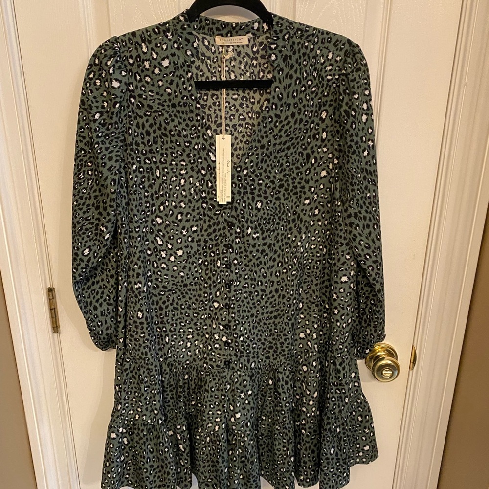 Lovestitch Green AnimalPrint Dress